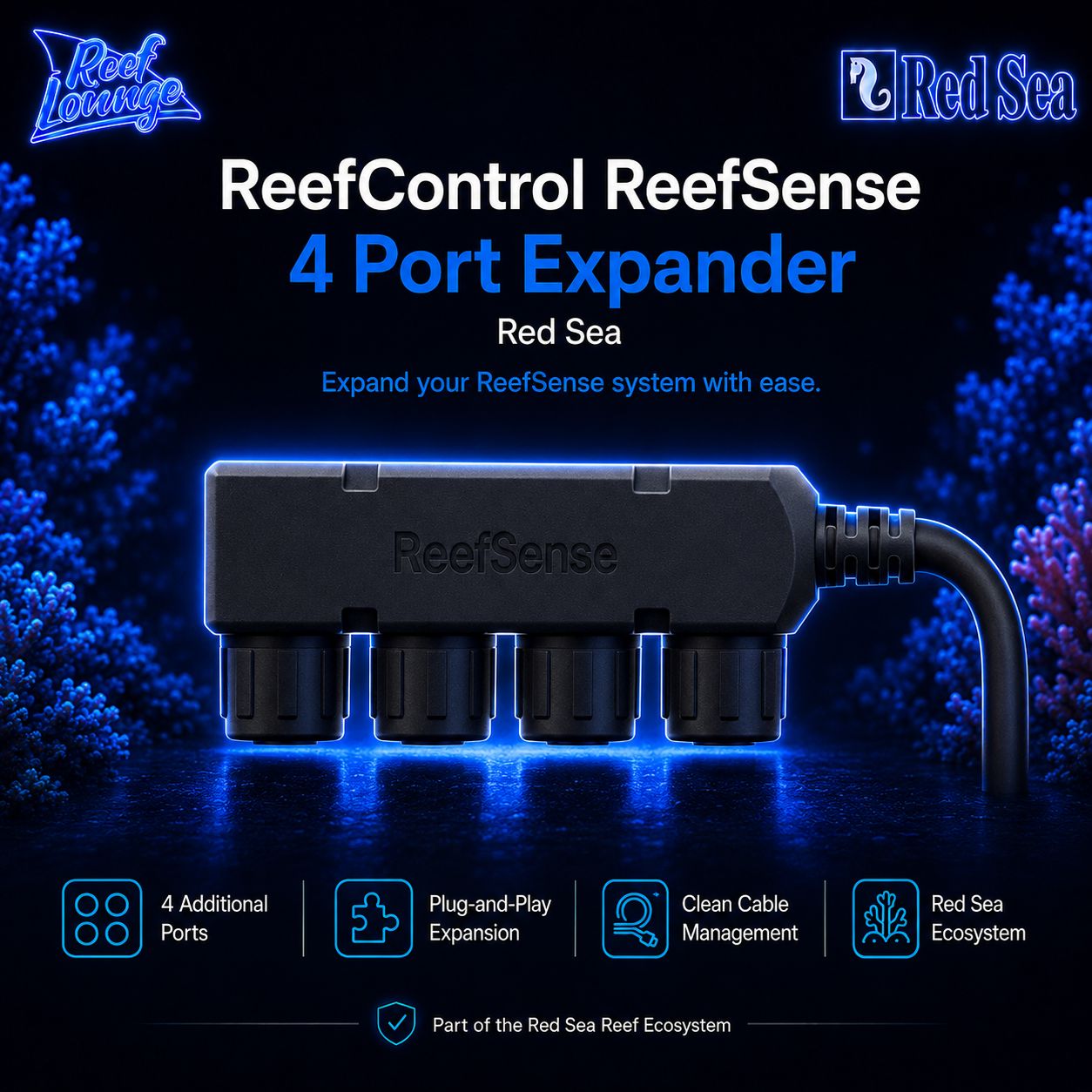 ReefControl ReefSense 4 Port Expander - Red Sea Reef Lounge Coral 